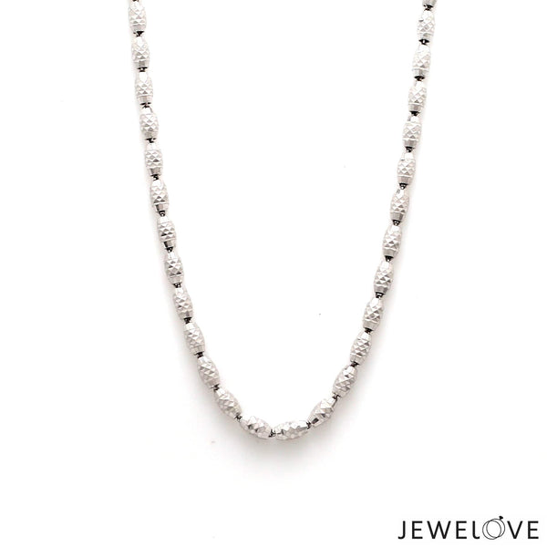 Jewelove™ Chains 20 inches Japanese Designer Platinum Chain for Men JL PT CH 1241
