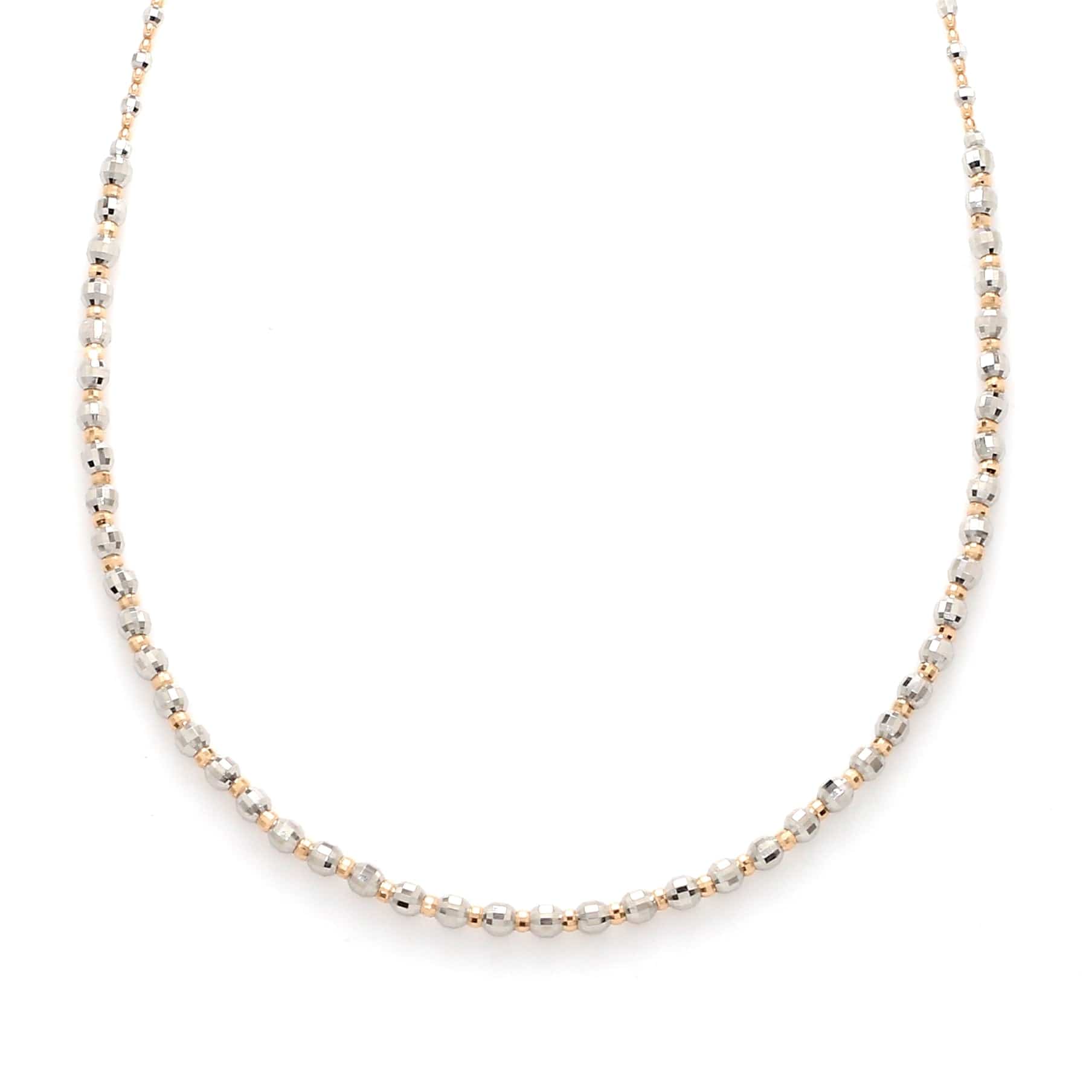 Japanese Diamond Cut Platinum Rose Gold Chain for Women JL PT CH 1069