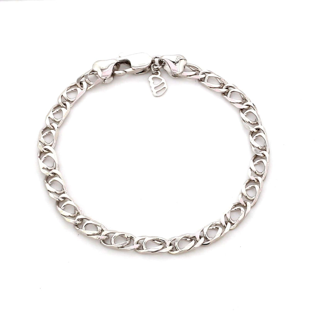 Jewelove™ Bangles & Bracelets Japanese Links Platinum Bracelet for Women JL PTB 1163