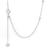 Jewelove™ Chains Japanese Plain Platinum with Rose Gold Balls Chain for Women JL PT CH 1053