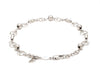 Jewelove™ Bangles & Bracelets Japanese Platinum Bracelet Diamond Cut Balls Bracelet for Women JL PTB 1073