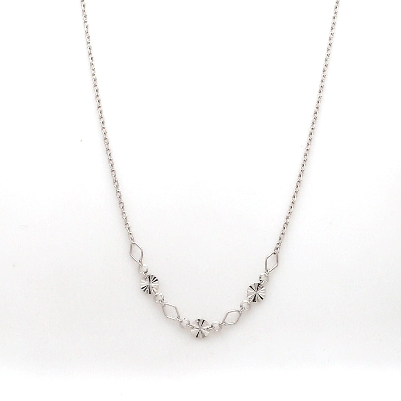 Jewelove Platinum Coated Chains Platinum Simple Necklace Japanese