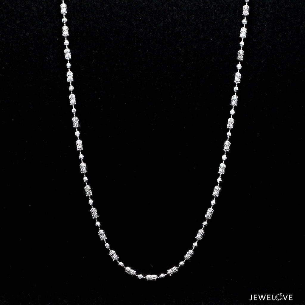 Jewelove™ Chains Japanese Platinum Chain with Unique Pattern of Diamond Cut Balls JL PT 740
