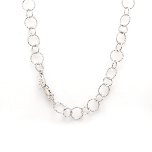Jewelove™ Chains 18 inches Japanese Platinum Circle Links Necklace Chain for Women JL PT CH 1155