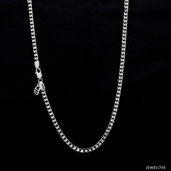 Jewelove™ Chains Japanese Platinum Curb Chain for Men JL PT CH 980