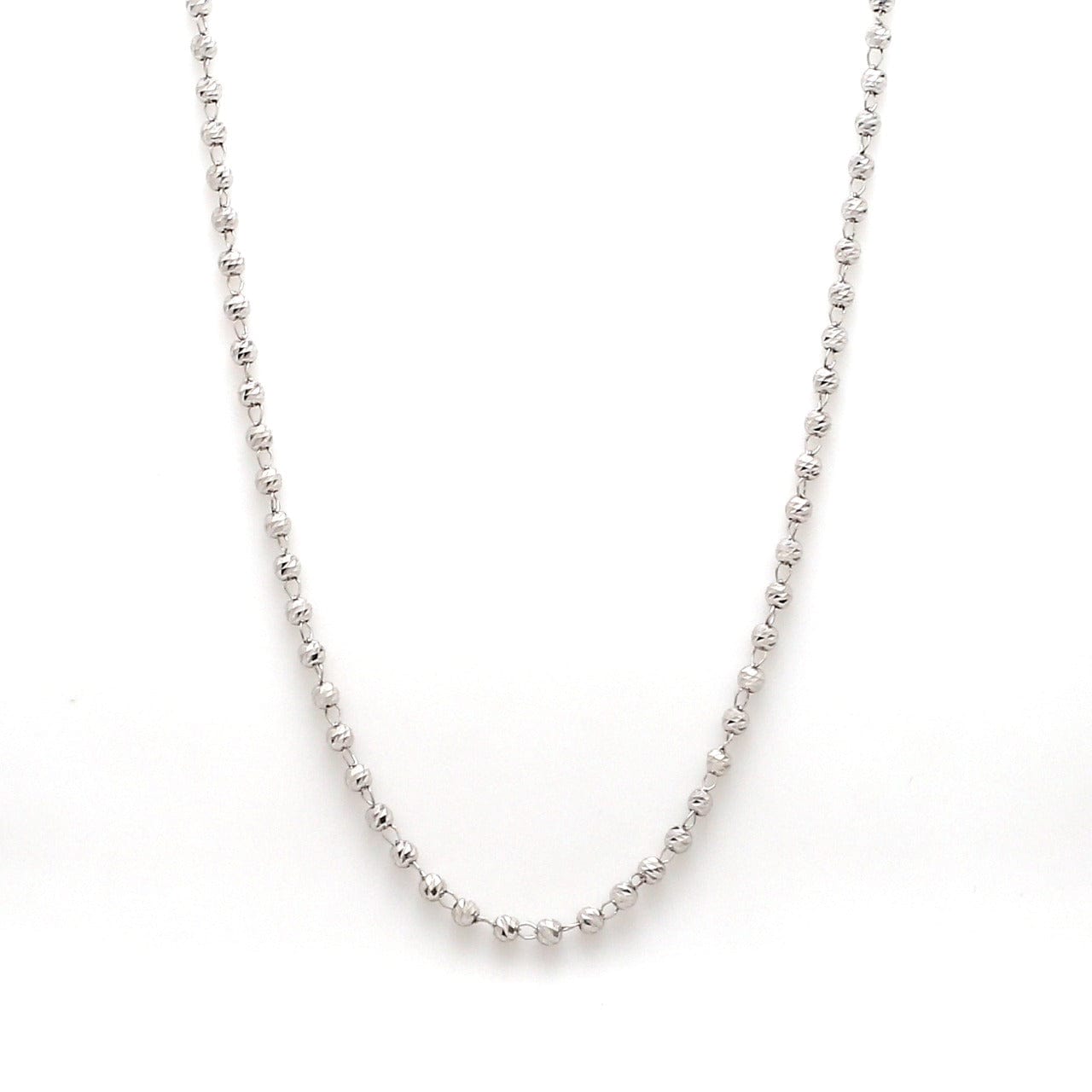 Japanese Platinum Diamond Cut Balls Chain for Women JL PT CH 1072