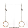 Jewelove™ Earrings Japanese Platinum Earrings with Platinum & Rose Gold Diamond Cut Balls for Women JL PT E 223