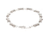 Jewelove™ Bangles & Bracelets Japanese Platinum Light Weight Bracelet with Diamond Cut Balls  for Women JL PTB 1067