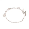 Jewelove™ Bangles & Bracelets Japanese Platinum Links Heart Bracelet for Women JL PTB 1160