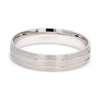 Jewelove™ Rings Men's Band only Japanese Platinum Love Bands with 2 Sleek Grooves JL PT 535
