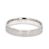 Jewelove™ Rings Women's Band only Japanese Platinum Love Bands with 2 Sleek Grooves JL PT 535