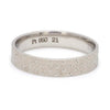 Front View of Japanese Platinum Love Bands with Dotted Texture for Men JL PT 923