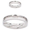 Jewelove™ Rings Both Japanese Platinum Love Bands with Slanting Grooves JL PT 608