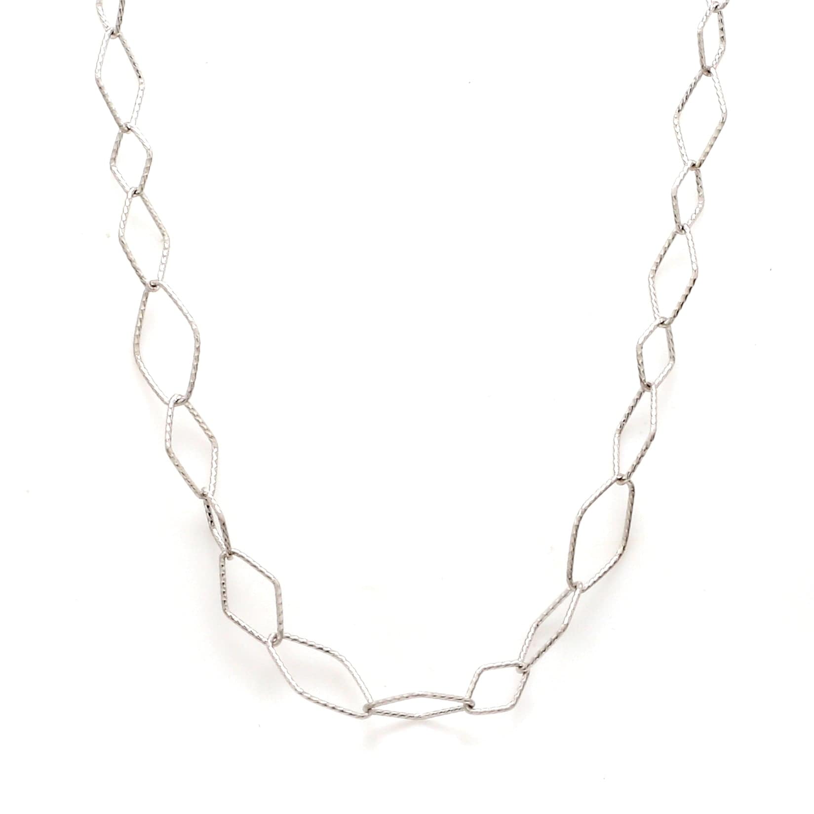 Jewelove™ Chains Japanese Platinum Rhombus Links Necklace Chain for Women JL PT CH 1166