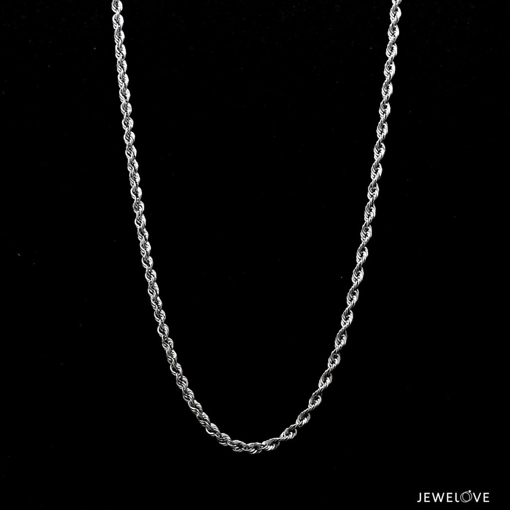 Jewelove™ Chains Japanese Platinum Rope Chain for Women JL PT CH 1054