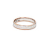 Side View of Japanese Platinum & Rose Gold Couple Rings JL PT 601