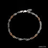Jewelove™ Bangles & Bracelets Japanese Platinum & Rose gold Links Bracelet JL PTB 1263