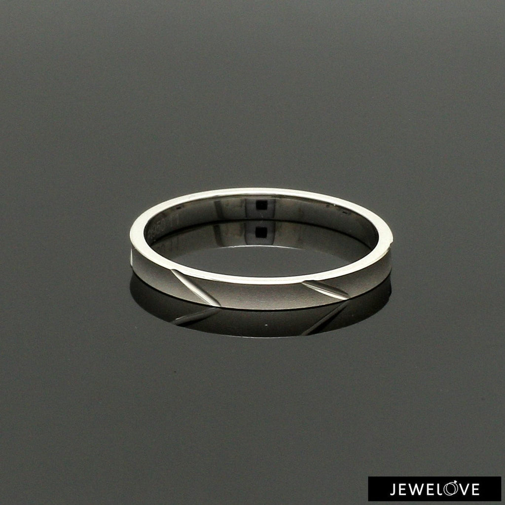 Jewelove™ Rings Women's Band only Japanese Platinum Women Ring with Matte Finish JL PT 1334