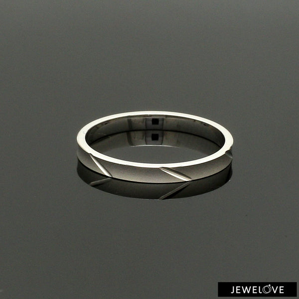 Jewelove™ Rings Women's Band only Japanese Platinum Women Ring with Matte Finish JL PT 1334