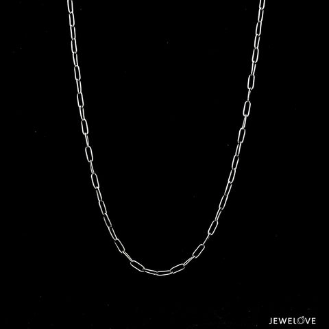 2mm Japanese Rectangular Links Classic Platinum Chain JL PT CH 1118
