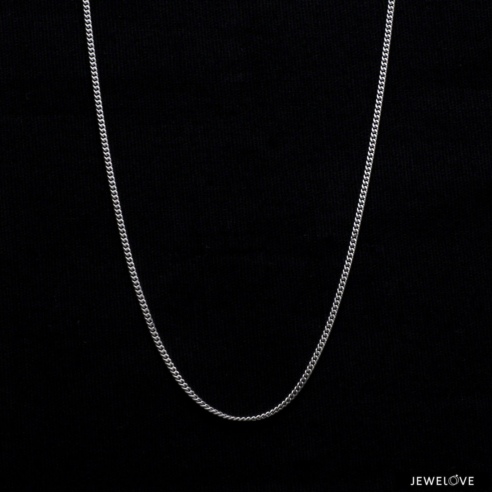 1mm Japanese Simple Thin Platinum Curb Chain 1mm SJ PTO 703-Thin