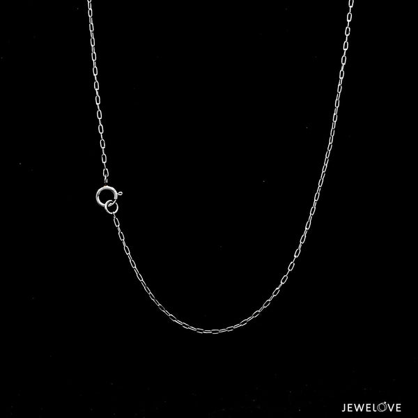 Jewelove™ Chains Japanese Thin Rectangular Links Platinum Chain JL PT CH 1115