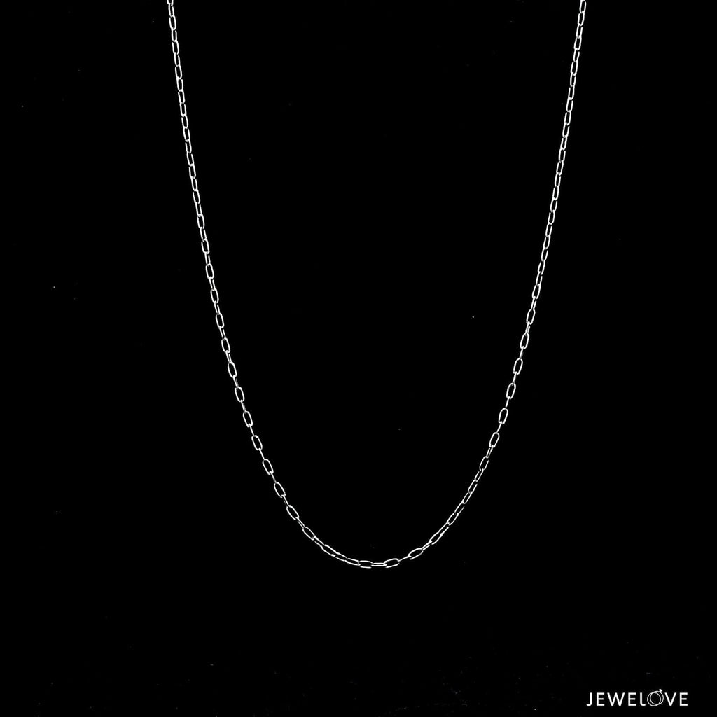 Jewelove™ Chains Japanese Thin Rectangular Links Platinum Chain JL PT CH 1115