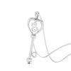 Perspective View of Platinum Key to Your Heart  Pendant with Diamonds JL PT P 8198