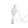Perspective View of Platinum Key to Your Heart  Pendant with Diamonds JL PT P 8191