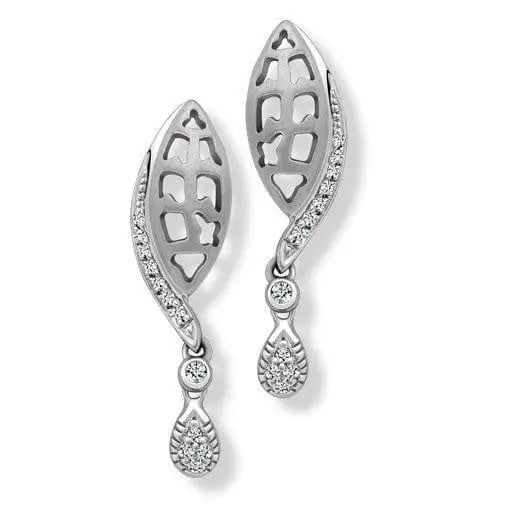 Laser Cut Platinum Earrings with Diamonds SJ PTO E 143 - Suranas Jewelove
