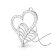 Jewelove™ Pendants SI IJ Leaf & Heart Platinum Pendant with Diamonds JL PT P 8092