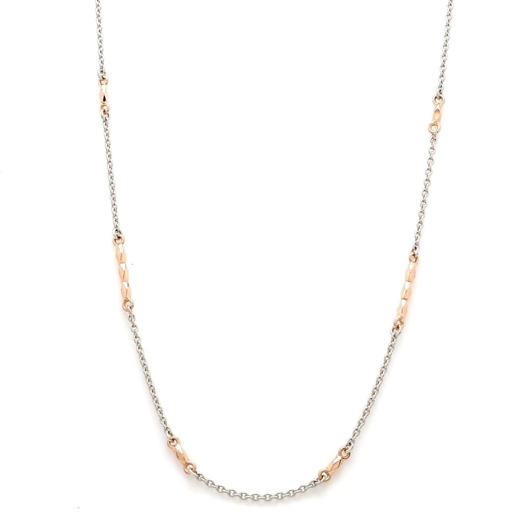 Jewelove™ Chains Lightweight Platinum and Rose Gold Chain for Women JL PT CH 790