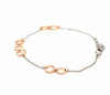 Jewelove™ Bangles & Bracelets Lightweight Platinum + Rose Gold Bracelet for Women JL PTB 764