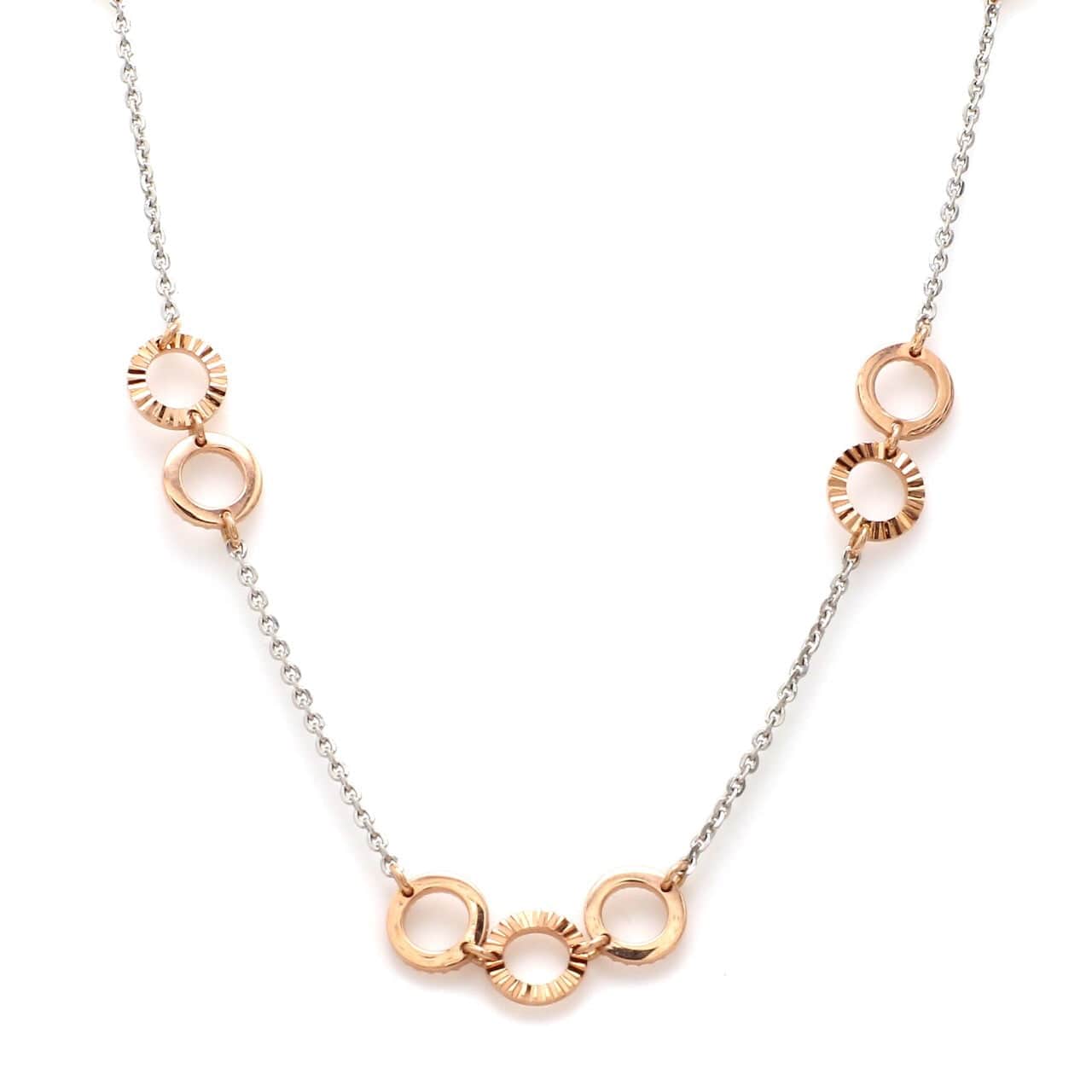 Lightweight Platinum Rose Gold Chain for Women JL PT CH 764