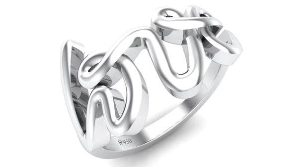 Love Platinum Ring for Women JL PT 457 - Suranas Jewelove
 - 2