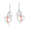 Jewelove™ Earrings SI IJ Lovers Kiss Platinum & Rose Gold Earrings with Diamonds  JL PT E 8100