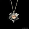 Jewelove™ Pendants Maple Leaf Heart Platinum Rose Gold Fusion Pendant JL PT P 211