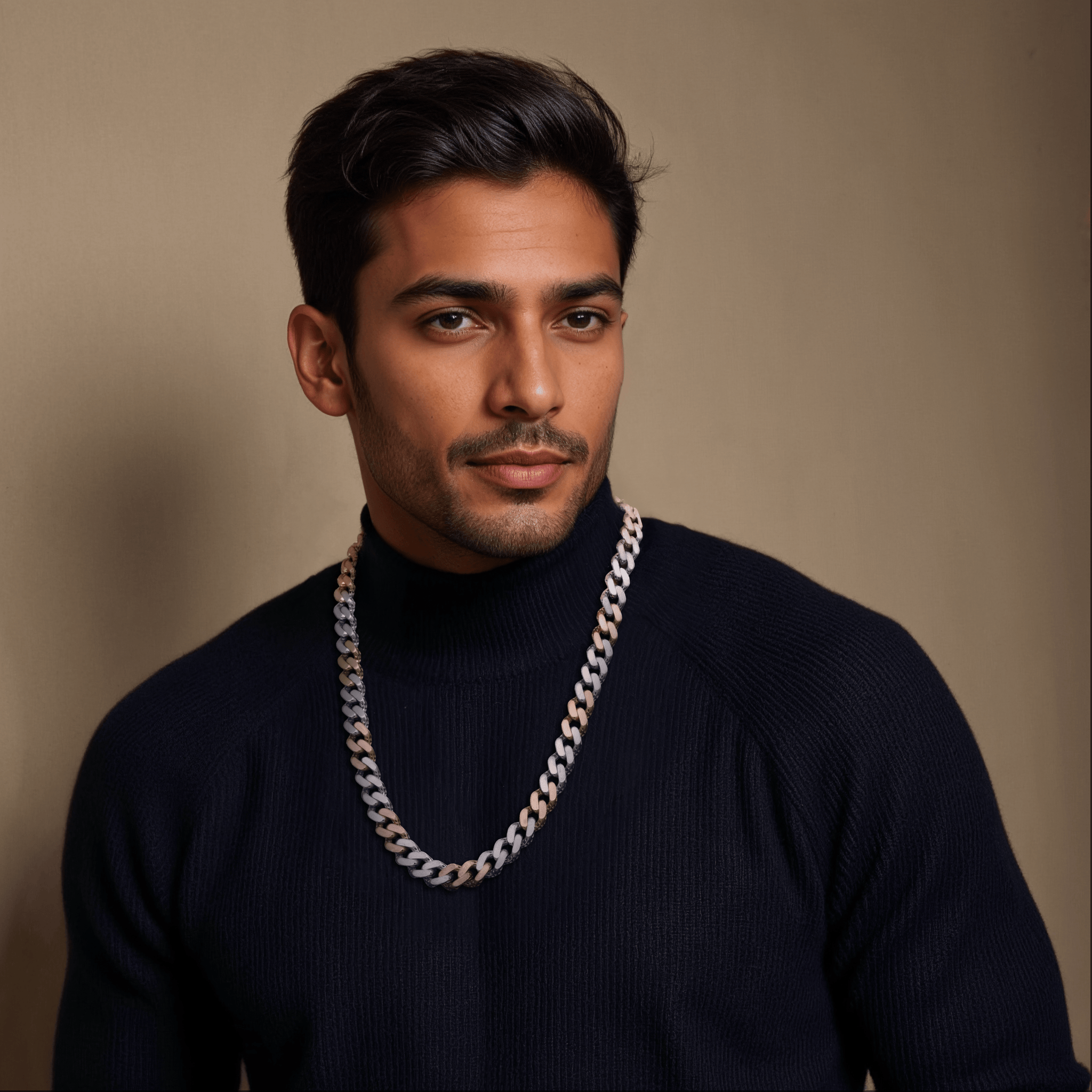 Jewelove™ Chains Men of Platinum | 10mm Platinum Rose Gold Double Side Heavy Chain for Men JL PT CH 1375