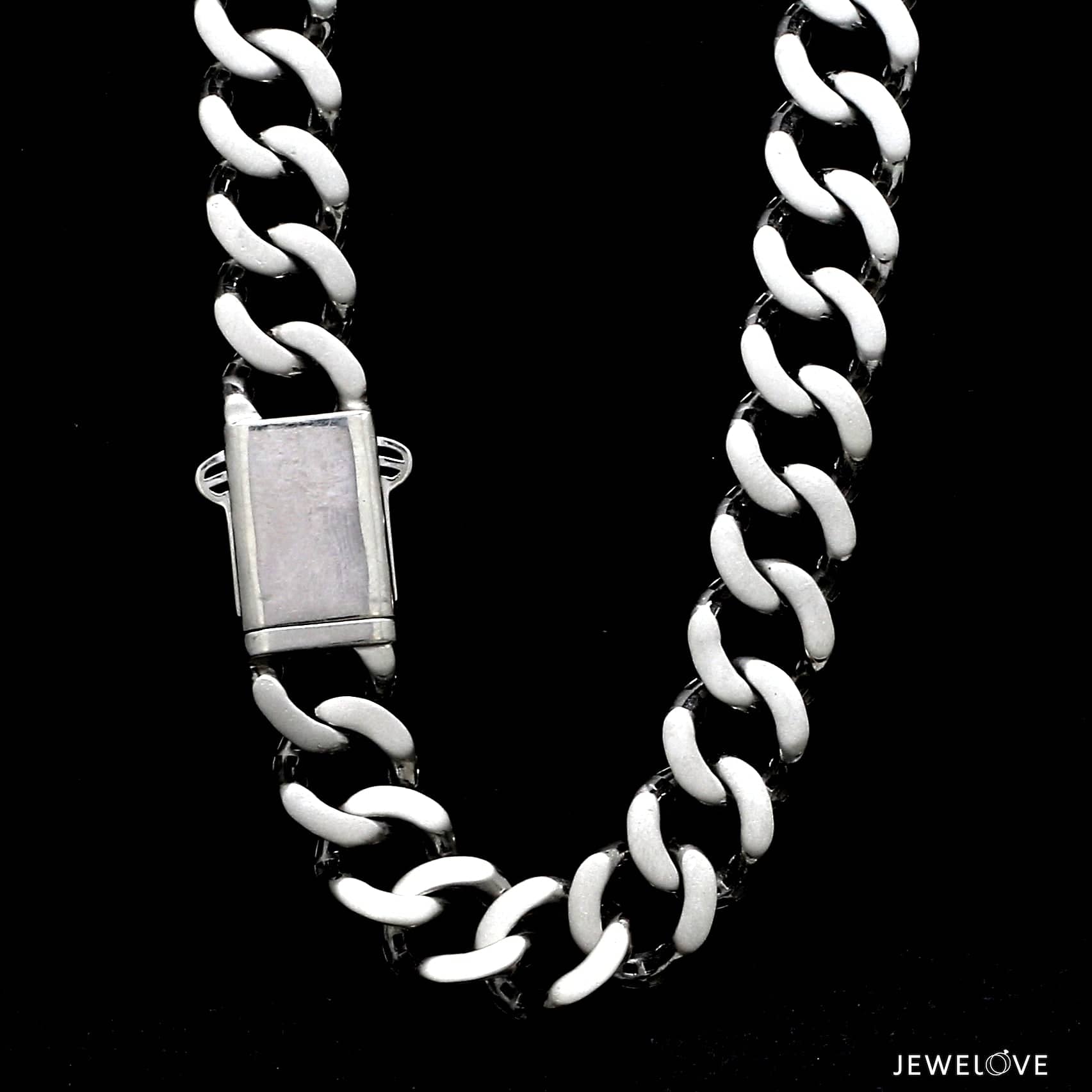Jewelove™ Chains Men of Platinum | 13.5mm Double Side Heavy Chain for Men JL PT CH 1380