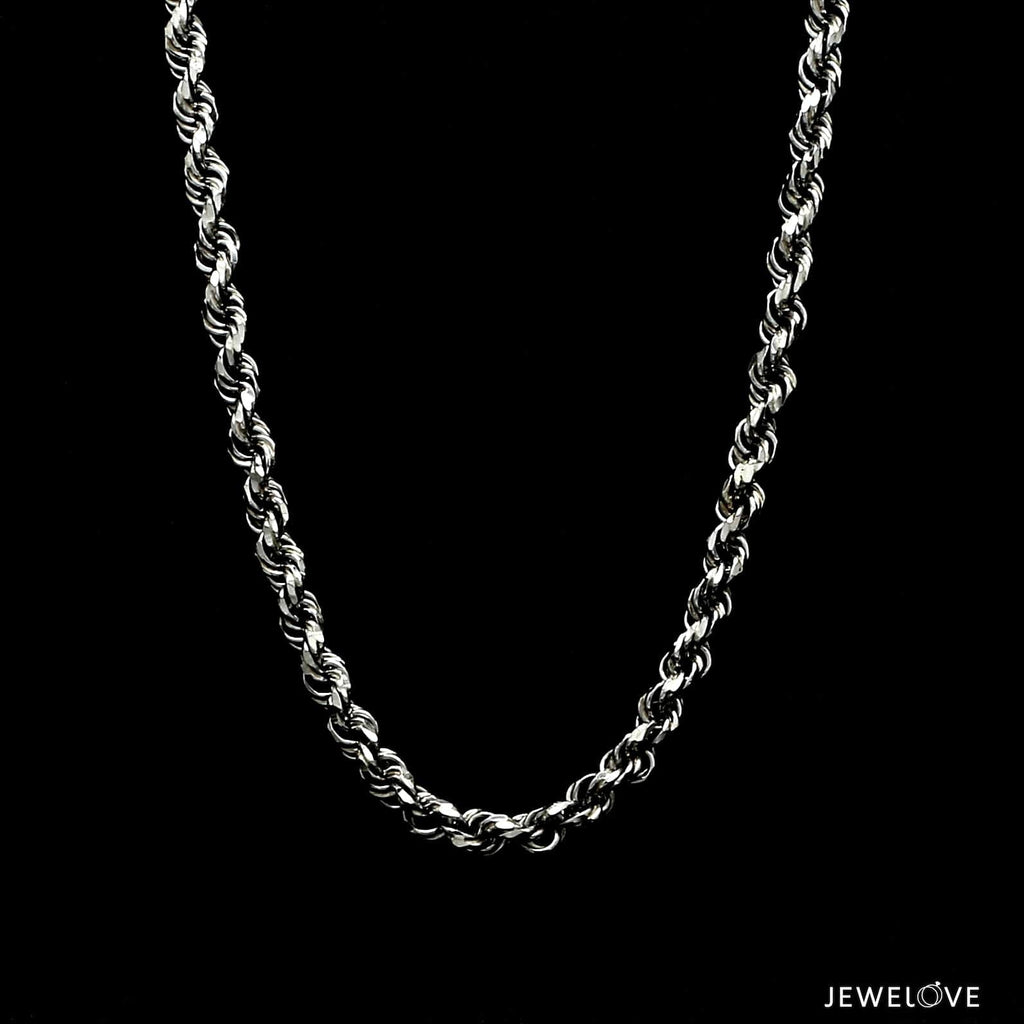Jewelove™ Chains Men of Platinum | 3.75mm Platinum Rope Chain for Men JL PT CH 903-C