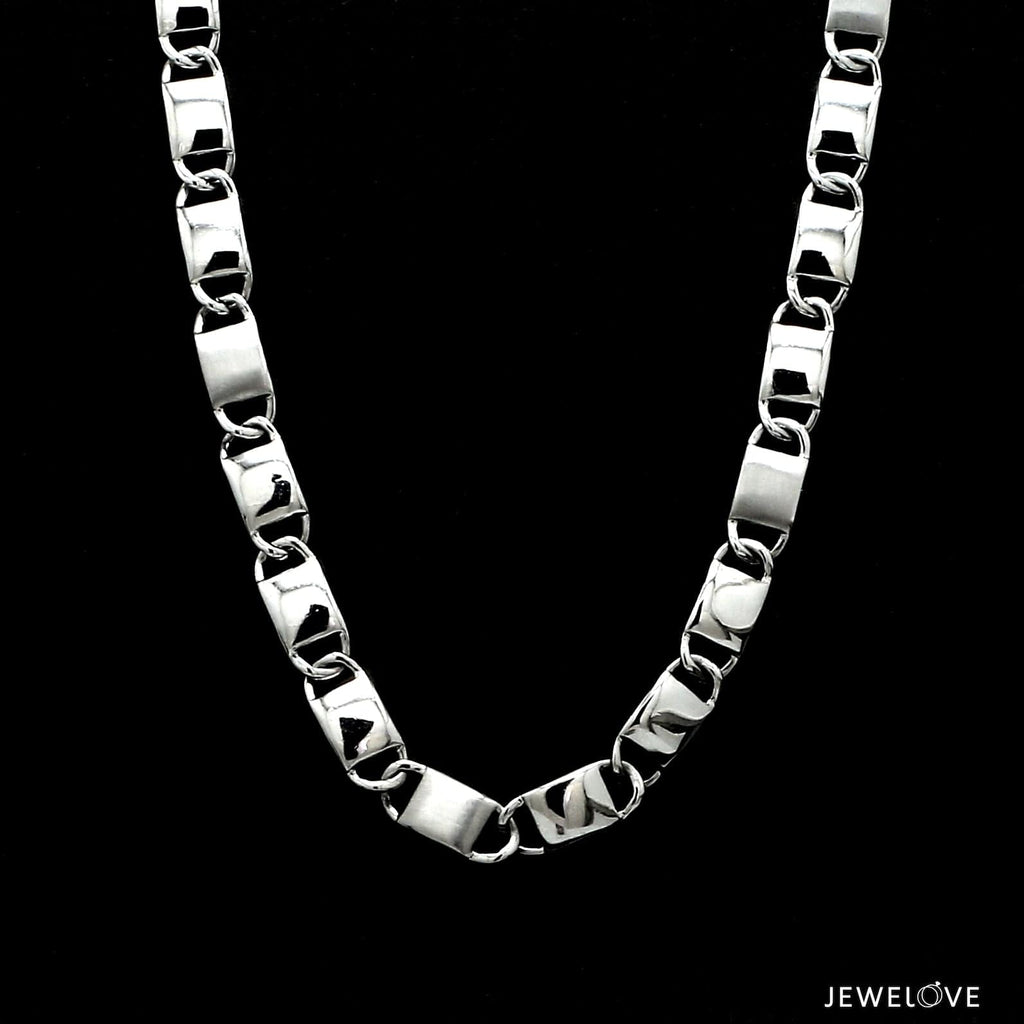 Jewelove™ Chains Men of Platinum | 5.75mm Platinum Hi-Polish & Matte Chain for Men JL PT CH 1280