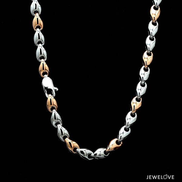 Jewelove™ Chains Men of Platinum | 5.75mm Platinum Rose Gold Heavy Chain for Men JL PT CH 1284