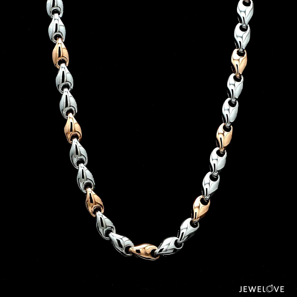 Jewelove™ Chains Men of Platinum | 5.75mm Platinum Rose Gold Heavy Chain for Men JL PT CH 1284