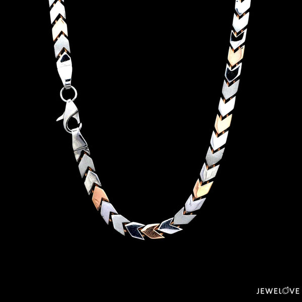 Jewelove™ Chains Men of Platinum | 5mm Rose Gold Fusion Chain for Men JL PT CH 1307