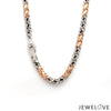 Jewelove™ Chains Men of Platinum | 5mm Rose Gold Fusion Chain for Men JL PT CH 1311