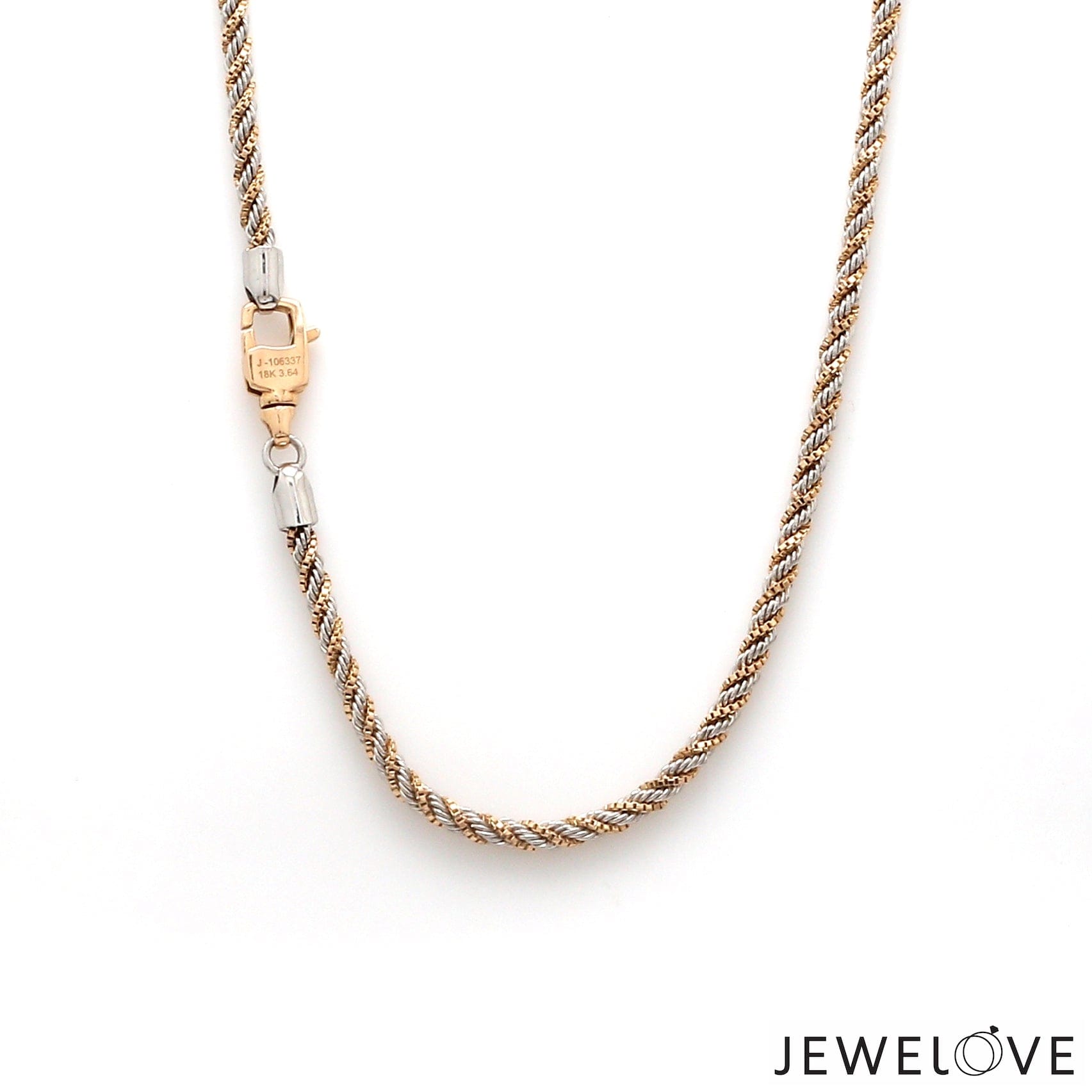 Men of Platinum Rose Gold Fusion Rope Chain for Men JL PT CH 1309