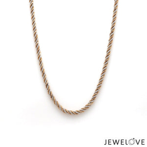 Men of Platinum Rose Gold Fusion Rope Chain for Men JL PT CH 1309