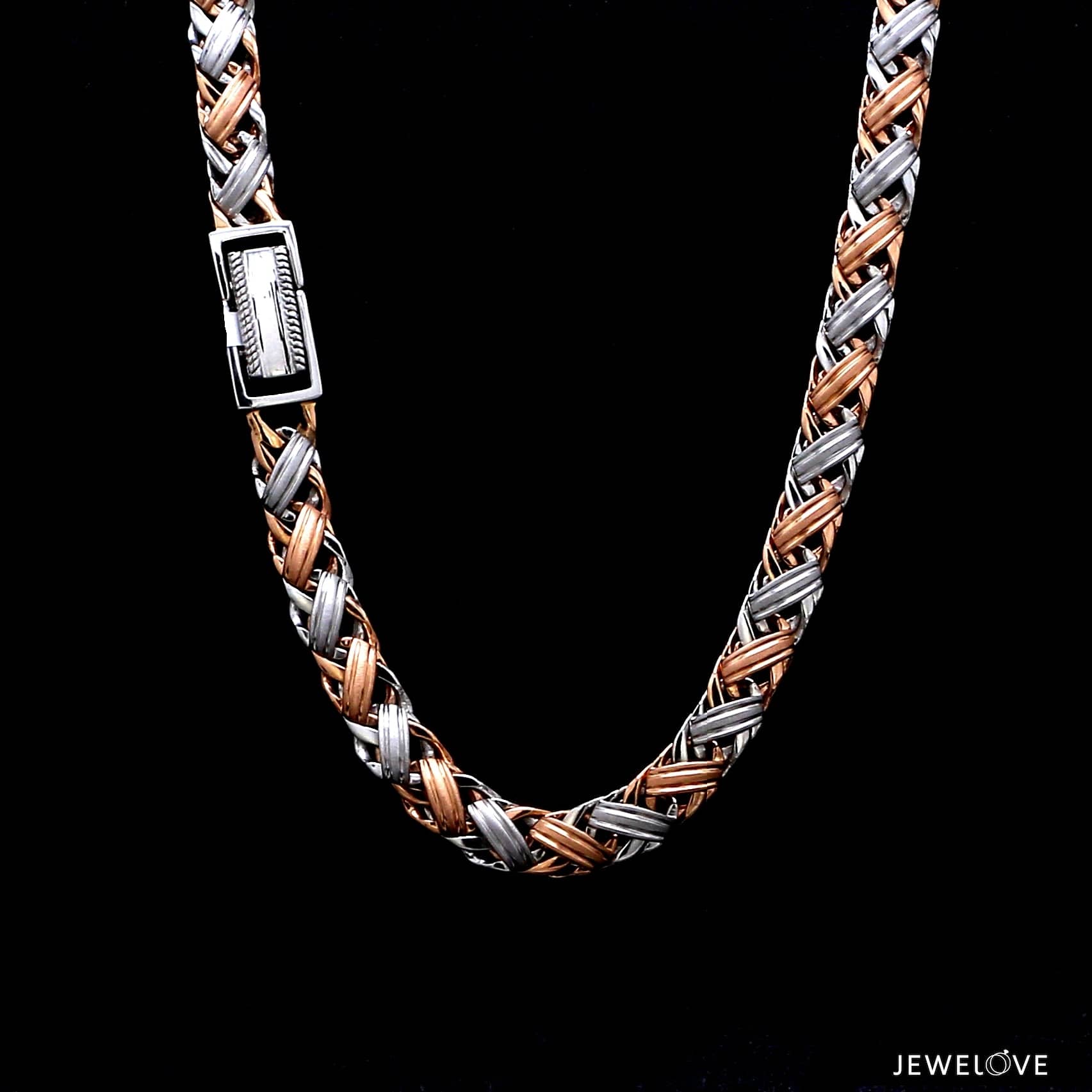 Jewelove™ Chains Men of Platinum | 6mm Platinum Rose Gold Chain for Men JL PT CH 1408
