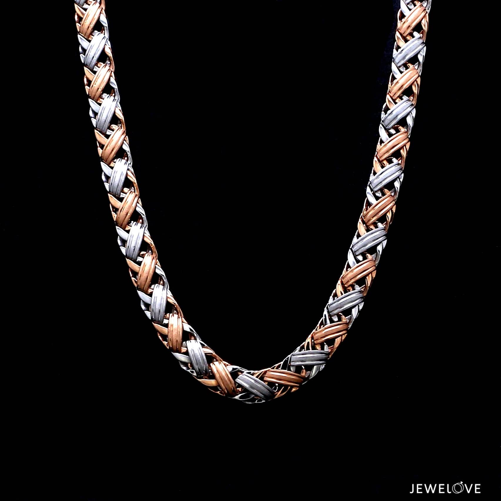 Jewelove™ Chains Men of Platinum | 6mm Platinum Rose Gold Chain for Men JL PT CH 1408