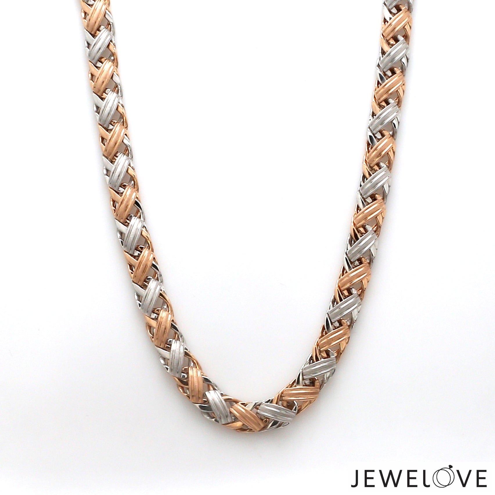 Jewelove™ Chains Men of Platinum | 6mm Platinum Rose Gold Chain for Men JL PT CH 1408